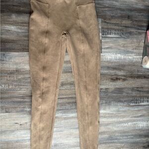 Tan High-Waisted Leggings